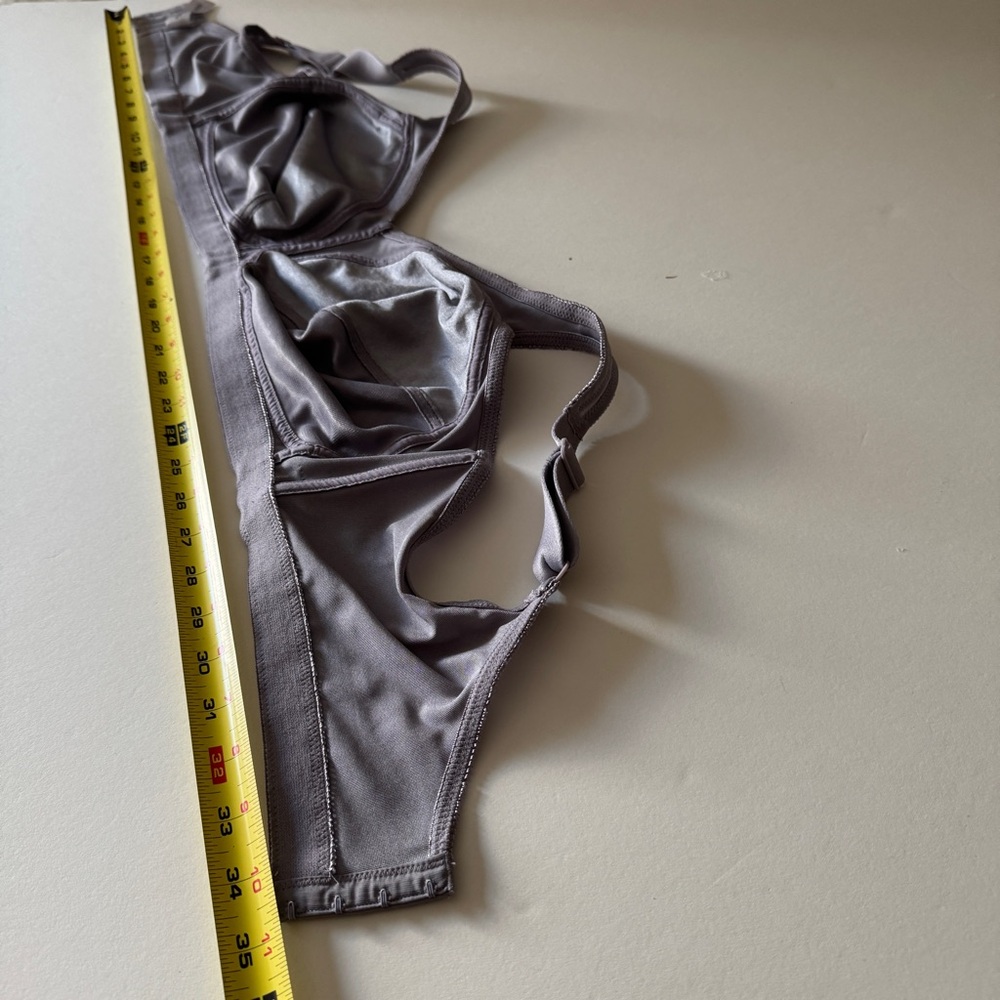 Underscore Women's Gray Lace Wire free Bra Lace Overlay Size 44DD 100% Nylon - Picture 6 of 12